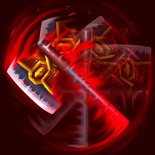 Crimson Reavers weapon icon with crimson axe energy.