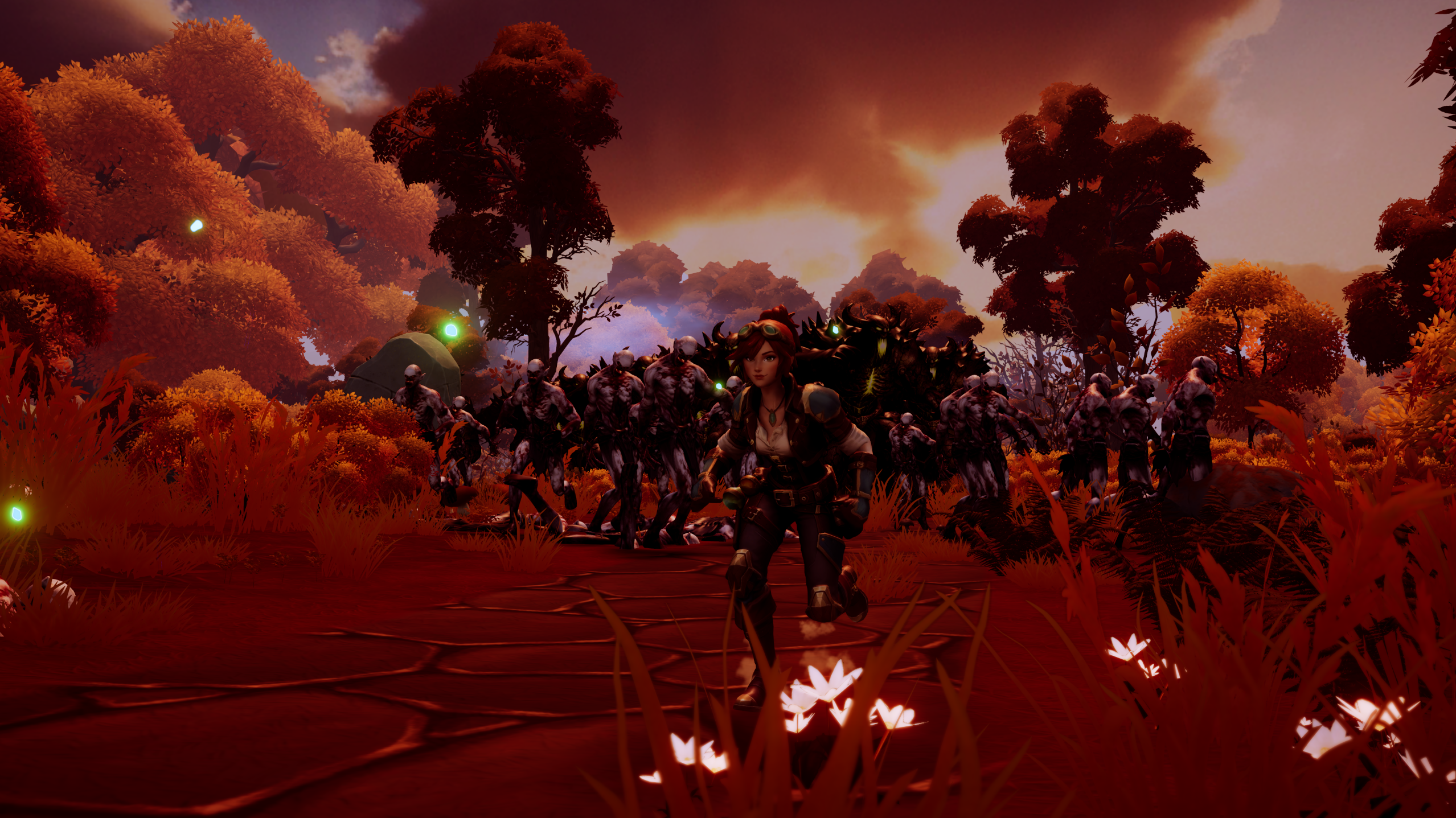 Gemma kiting a massive horde during a late-run overtime sequence
