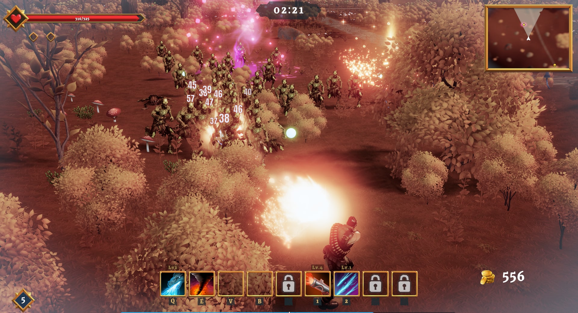 A Giant Remnant swarm trial flooding the arena with enemies